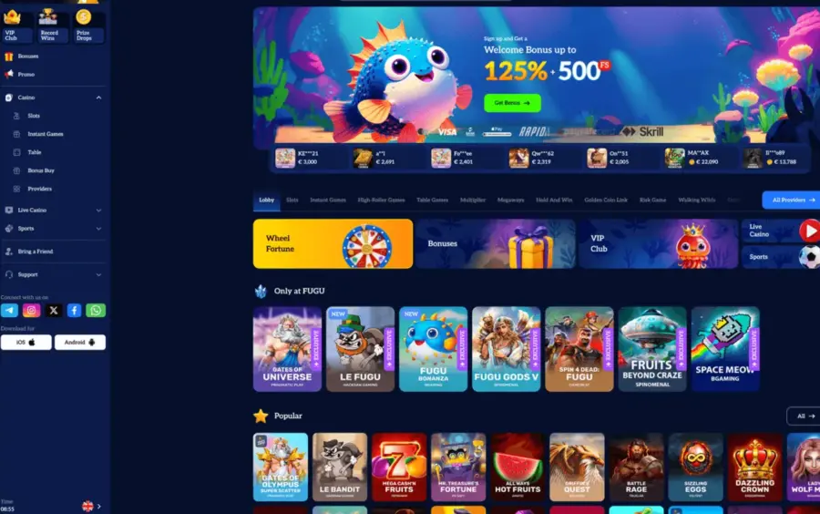 Fugu Casino apÅ¾valga