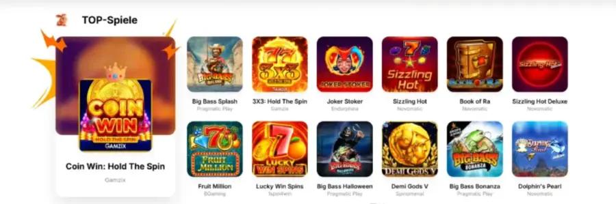 HitânâSpin Casino Å¾aidimai