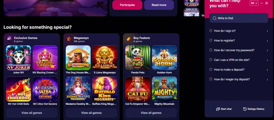 NV Casino Å¾aidimai